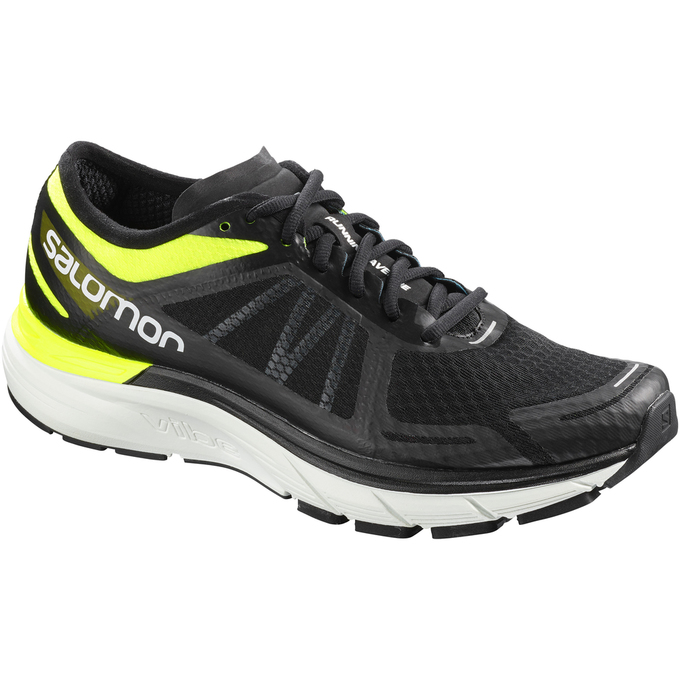 Salomon SONIC RA MAX Zapatillas De Running Hombre - Negras / Amarillo - Colombia (71682-JIWM)